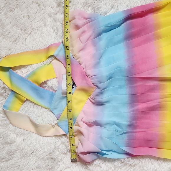 Adelyn Rae Lizzy Ombre Pleated Babydoll Dress - Picture 10 of 11